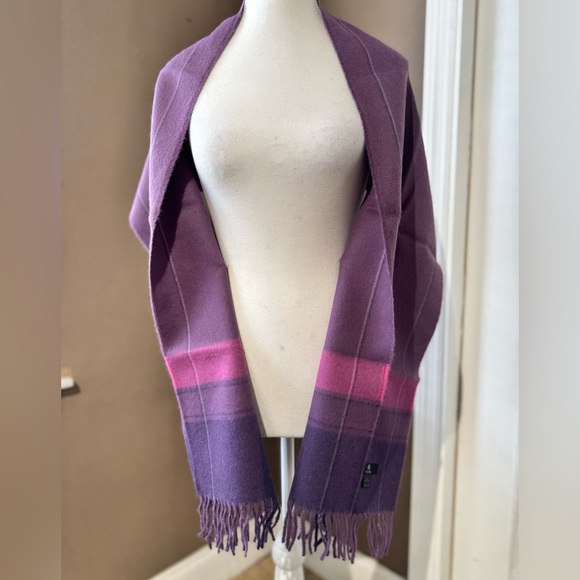 Purple and Pink 100% Baby Alpaca Scarf - Picture 3 of 6